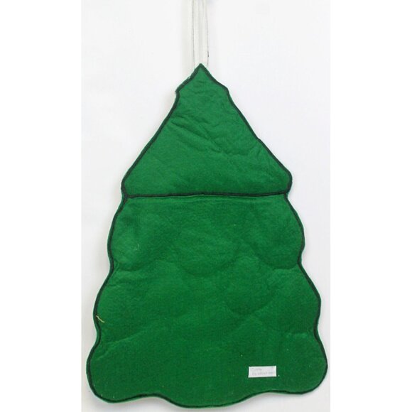 Hand Made  1986 CD Creations 21" Christmas Stocking Smiling Felt Christmas Tree - Picture 2 of 4